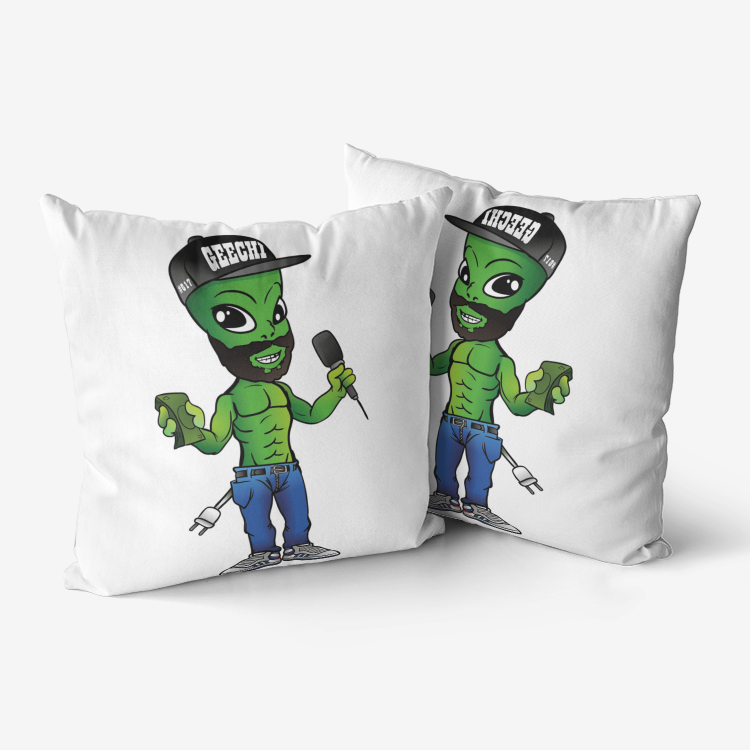 Geechi The Goblin Hypoallergenic Throw Pillow
