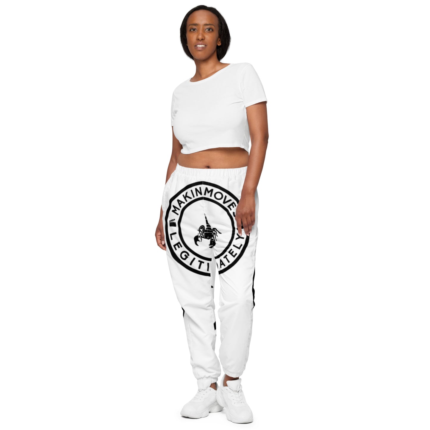 MML White also over print track pants