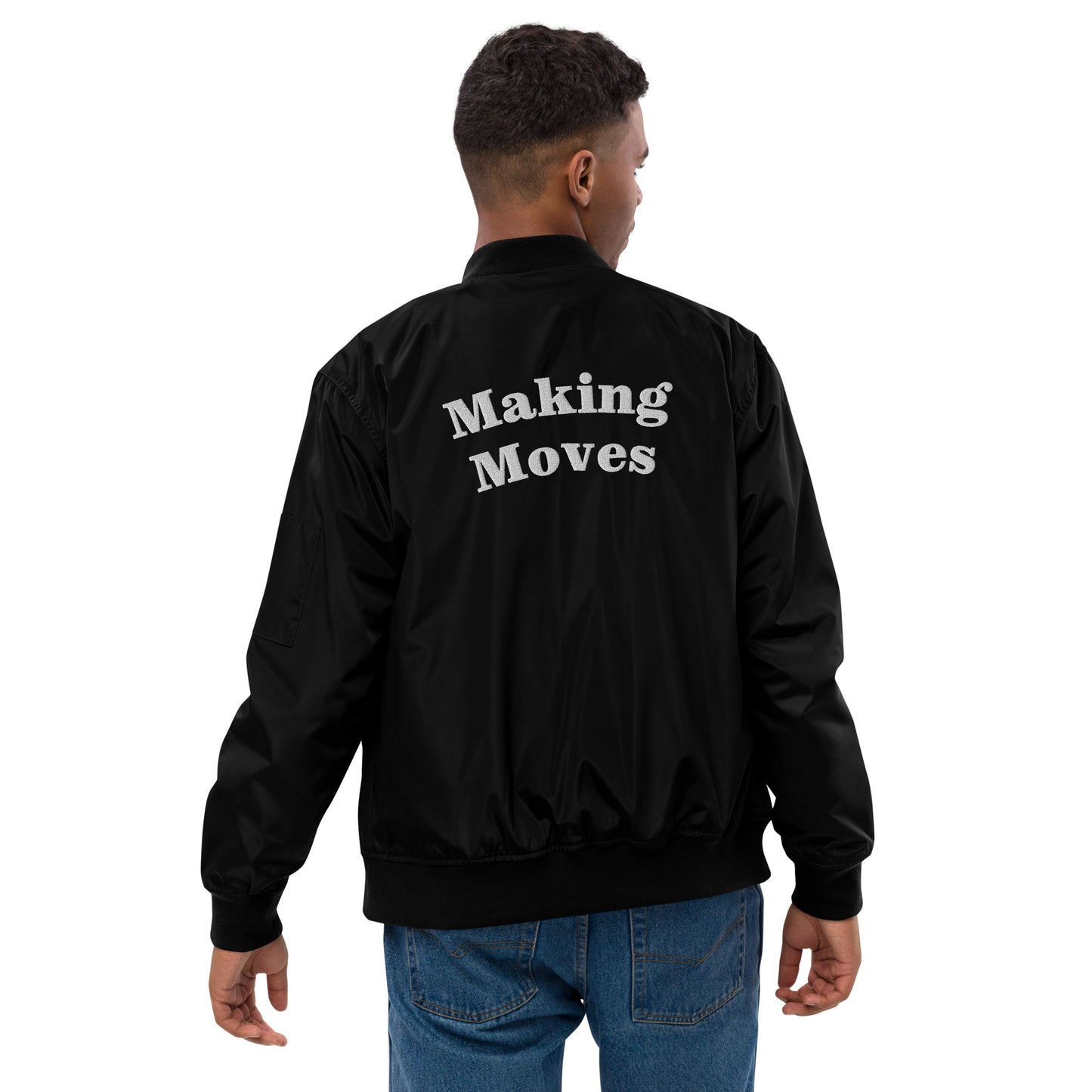 MML Premium Black Bomber Jacket