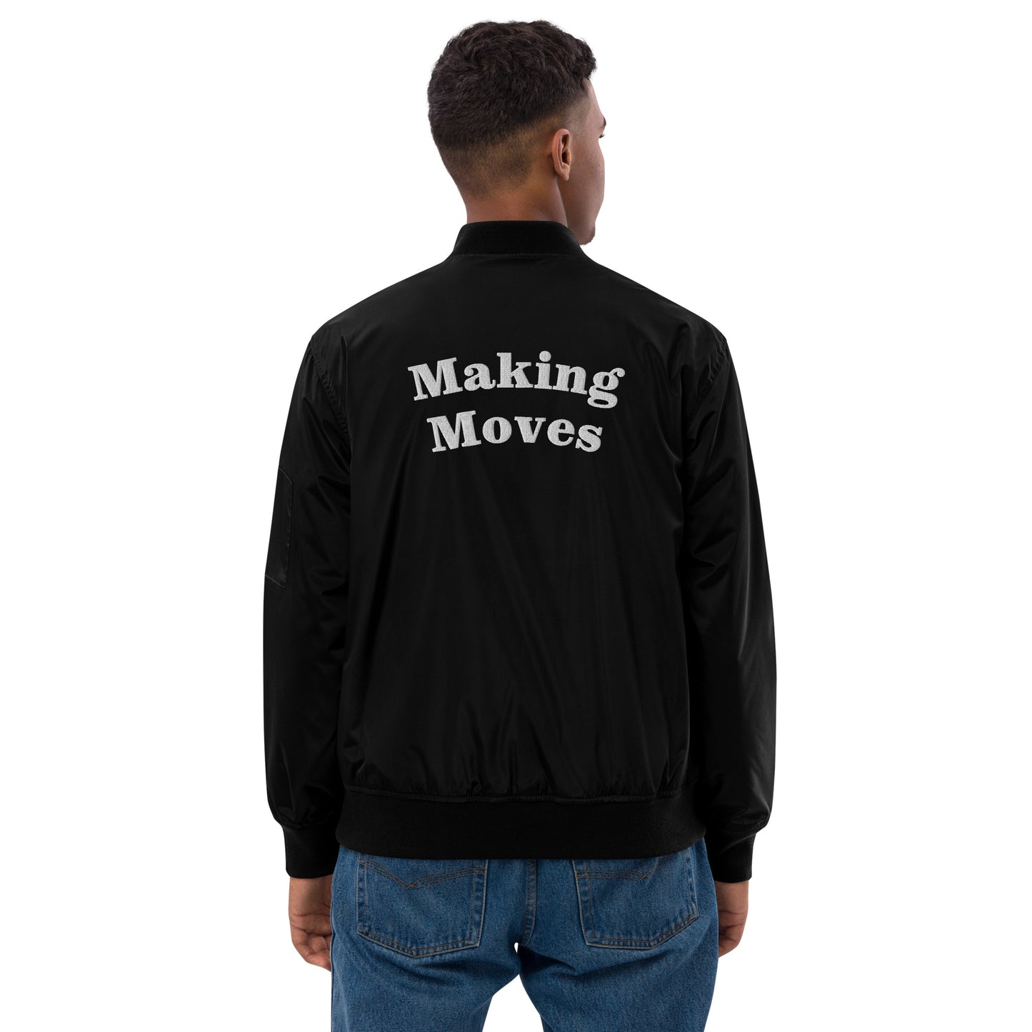 MML Premium Black Bomber Jacket