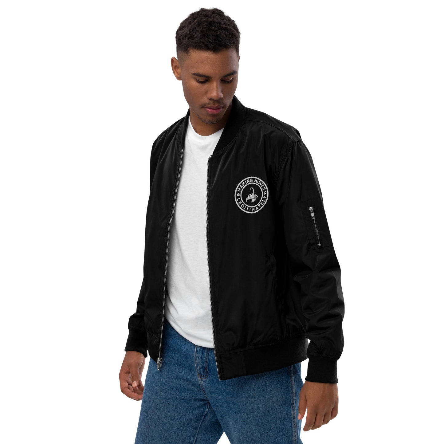 MML Premium Black Bomber Jacket
