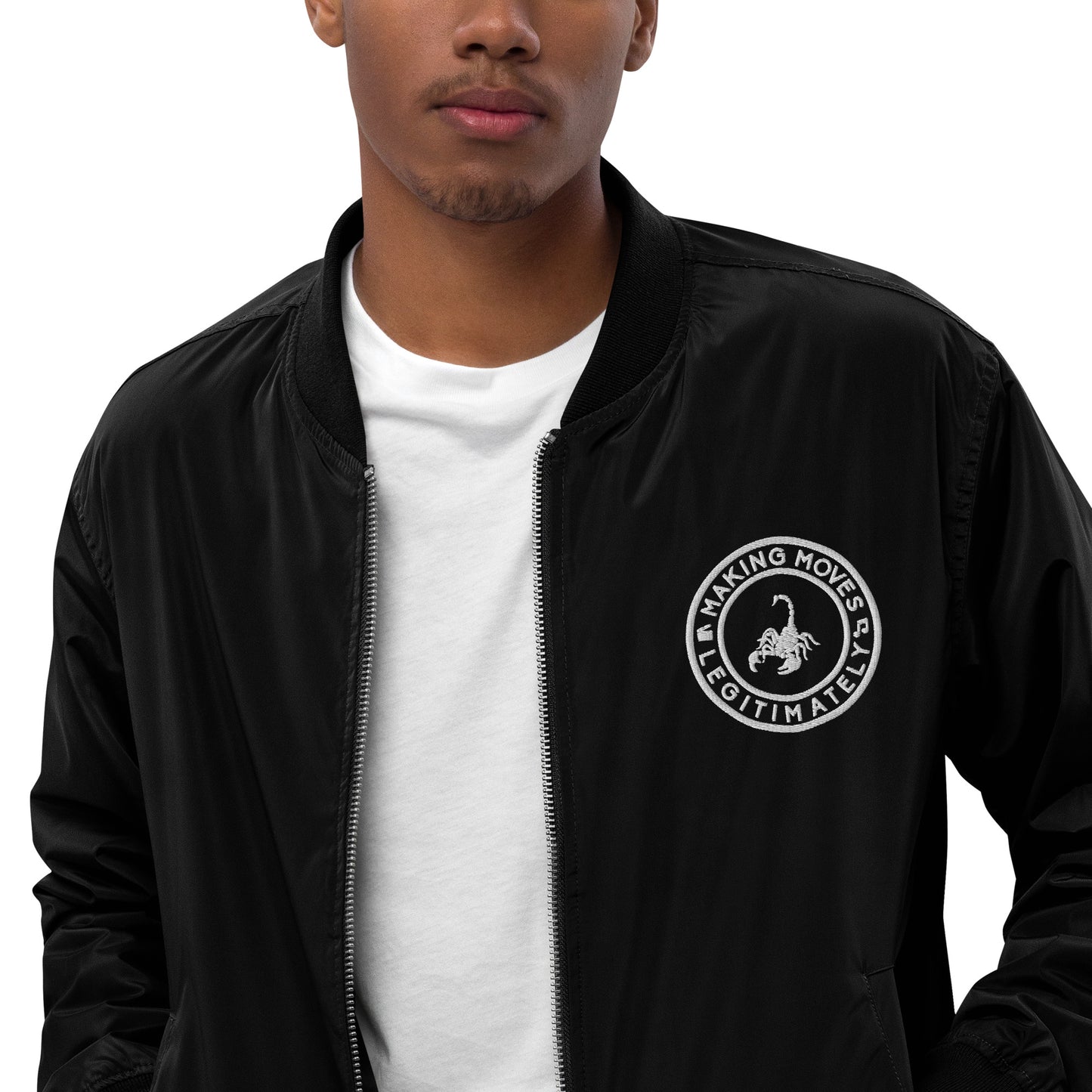 MML Premium Black Bomber Jacket