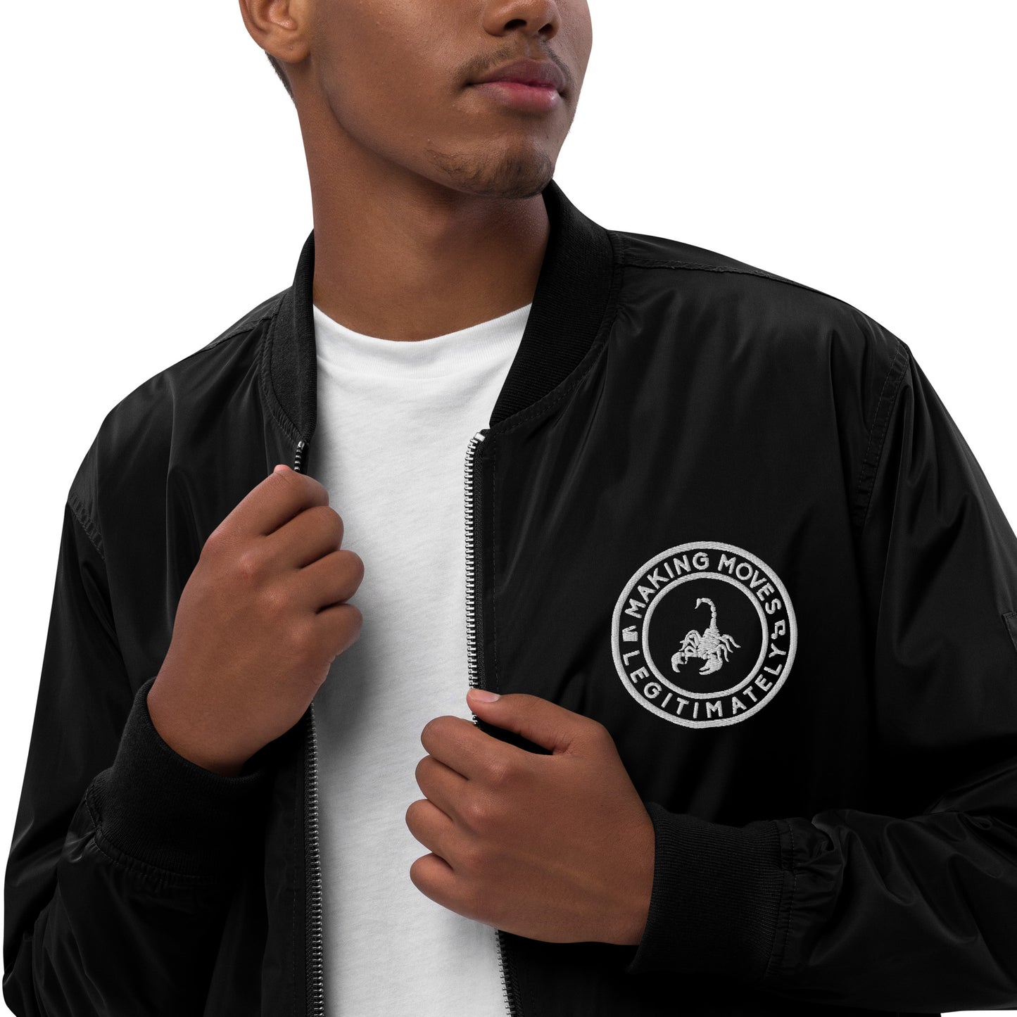 MML Premium Black Bomber Jacket