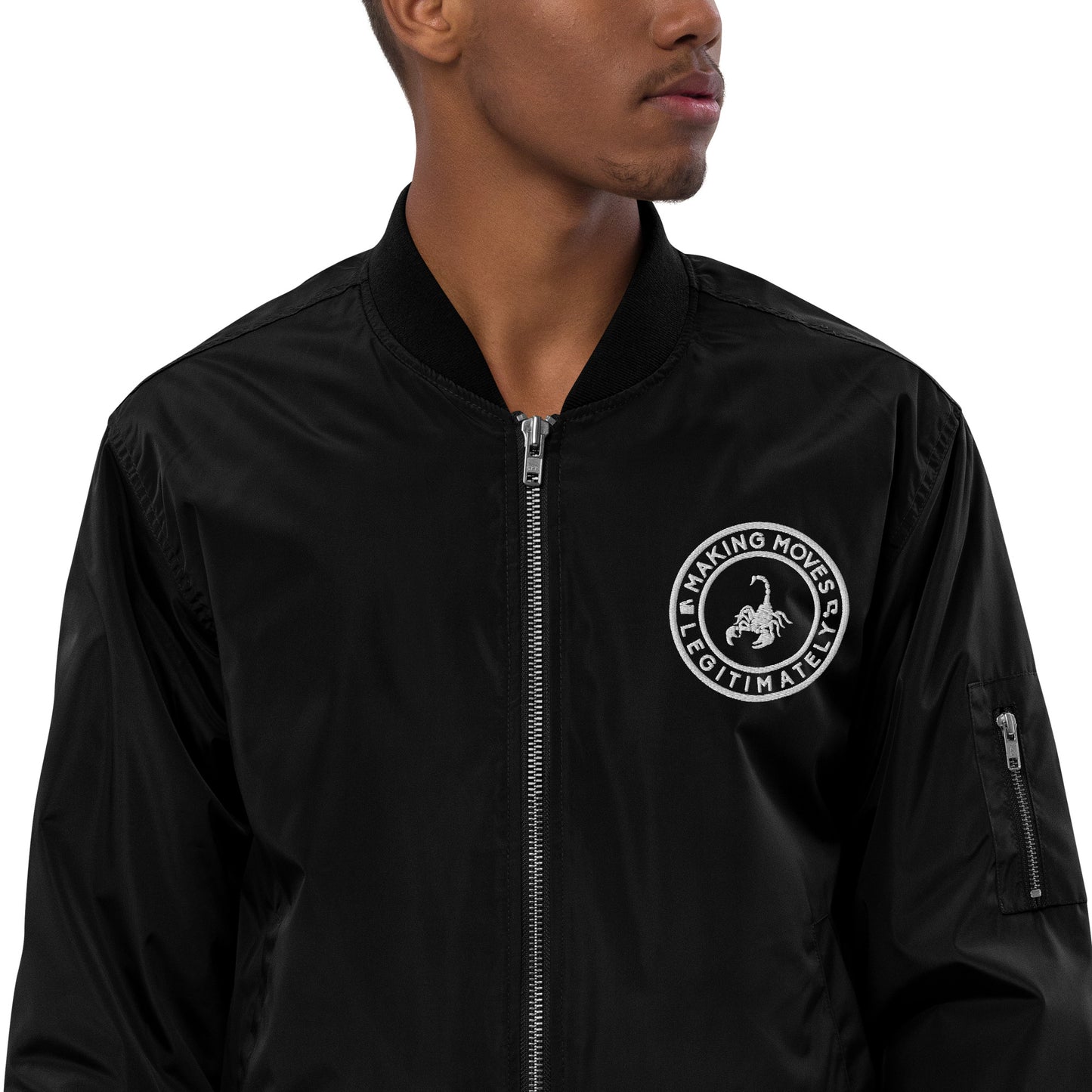 MML Premium Black Bomber Jacket